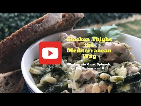 ONE POT CHICKEN with spinach and wholegrain orzo