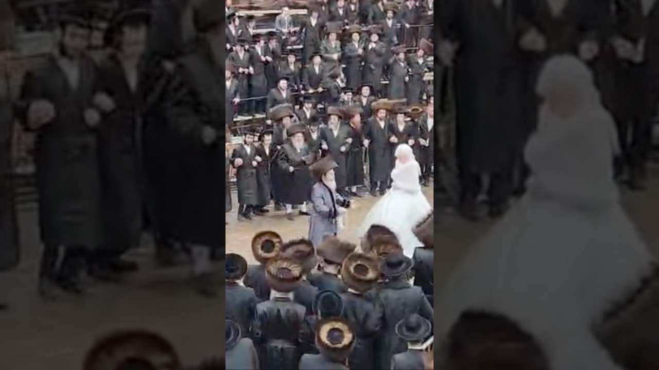 האדמו״ר ממאשלוי בריקוד המצוה טאנץ בחתונת ביתו