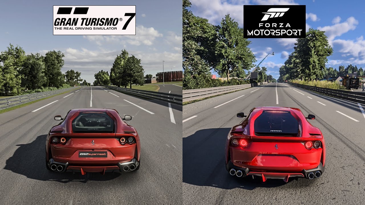 Forza Motorsport vs Gran Turismo 7: Ferrari 812 Superfast Sound Comparison