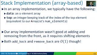 08-04: Implementing A Stack