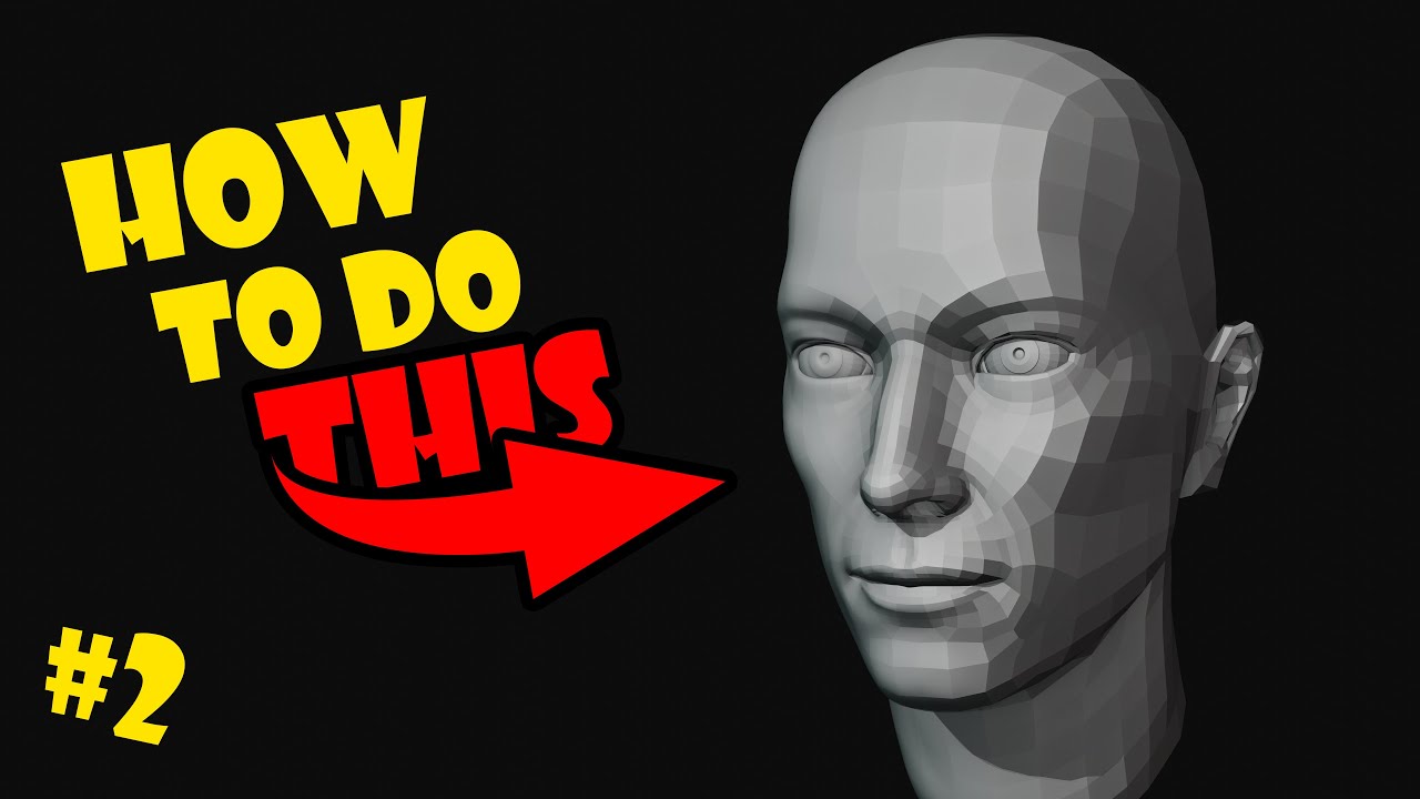 How To 3D Modeling A Realistic Head Part 2 - YouTube