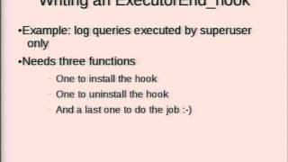 Hooks in PostgreSQL