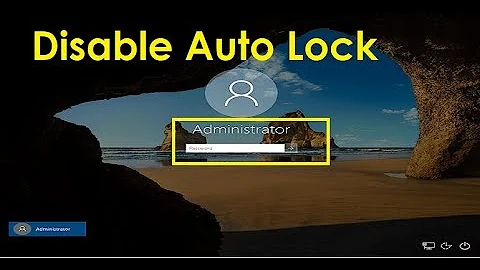 How to disable auto lock in windows 10
