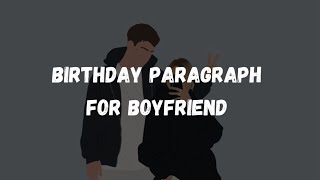 BIRTHDAY PARAGRAPH FOR BOYFRIEND 🌸🍃 || 4U Diary || BIRTHDAY MESSAGE FOR SPECIAL