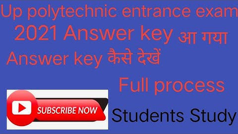 Up Polytechnic Answer Key 2021 || Jeecup Answer Key 2021