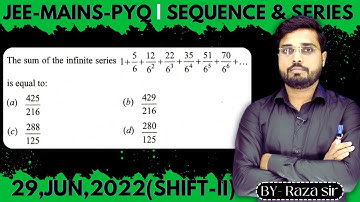 The sum of the infinite series 1+++ + 6+ 62 63 64 65 66+... is equal to: || Let