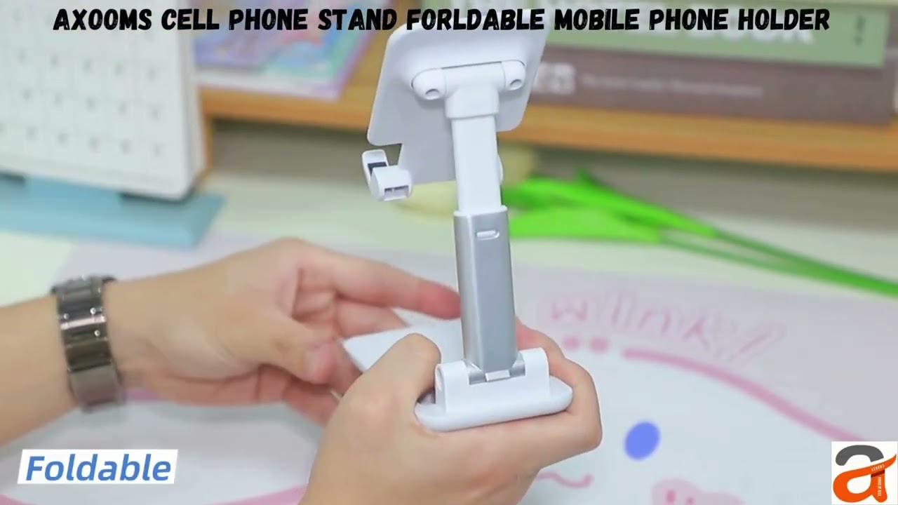 Axooms Foldable Phone Stand | Adjustable Desk Holder for All Smartphones | 