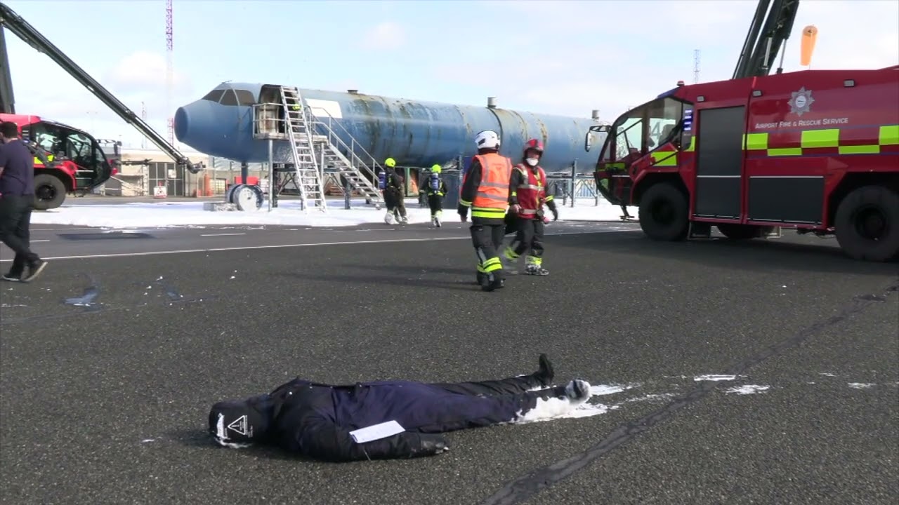 Live Air Crash Disaster Exercise at Northern side of the runway