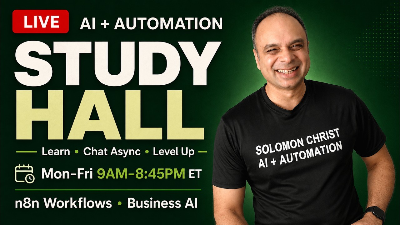 AI + Automation Study Hall Live, n8n Workflows & Business AI