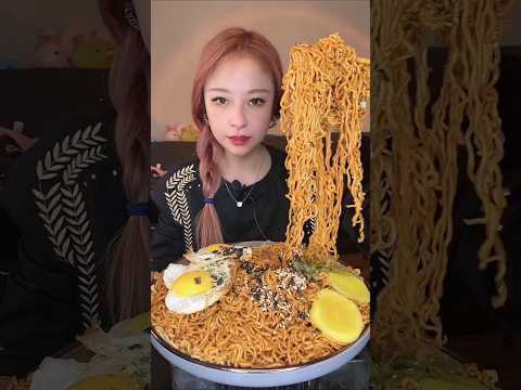 Extreme Spicy Buldak Noodle Challenge | ASMR Mukbang #shorts #spicynoodles