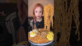 Extreme Spicy Buldak Noodle Challenge | ASMR Mukbang #shorts #spicynoodles