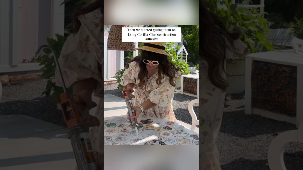 How to make a plate mosaic table from thrift store plates! 🍽️