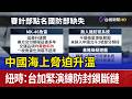 中國海上脅迫升溫 紐時：台加緊演練防封鎖斷鏈