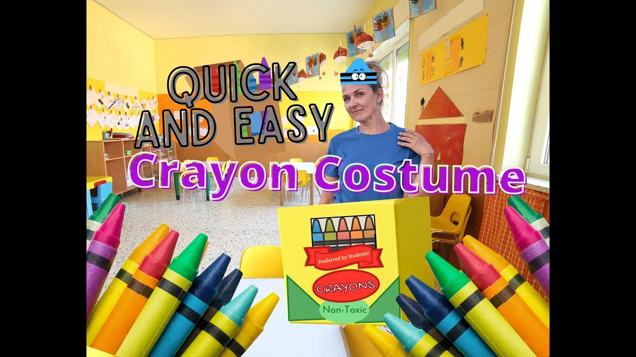Crayon Costume Crayon Hat COLOR CUT AND PASTE ACTIVITY Crayon Box