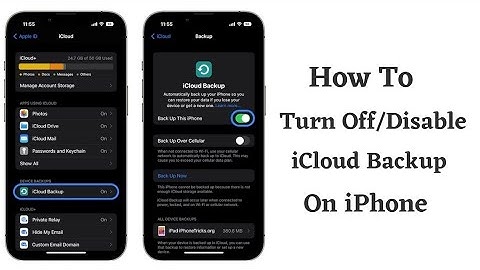 How To Turn Off iCloud Back-Up On Any  iPhone iPad iPod