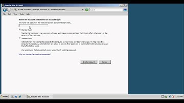 How to create a new user in Windows Server 2008