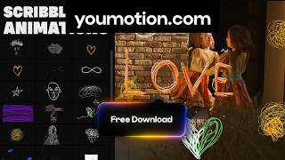 Full Scribble Art Animations | Free AI-Ready Hand Drawn Abstract Shapes (Ae) Update