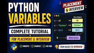 Python Variables | Complete Tutorial for Placement & Interview