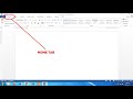 Microsoft Word 2013 Home Tab