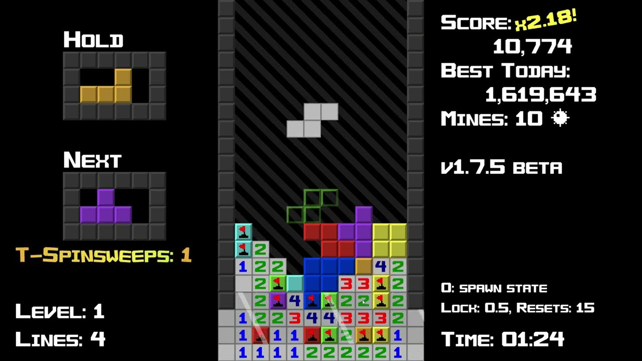 tspinning tetrisweeper