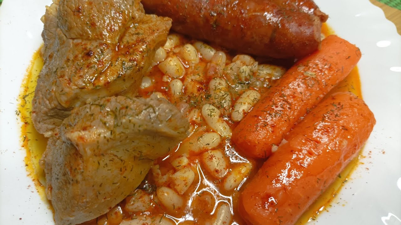Alubias 🫘, carne de cordero y chorizo !El éxito en una deliciosa receta de cuchara 🥄!