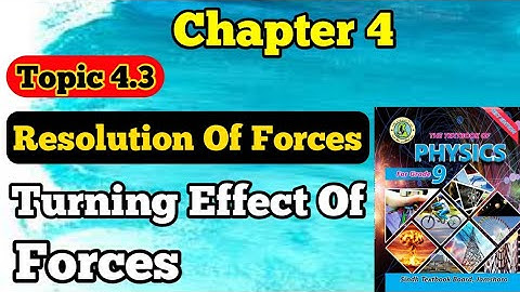 Resolution of forces unit 4 turning effect of forces class 9 new physics book Sindh board | chapt 4