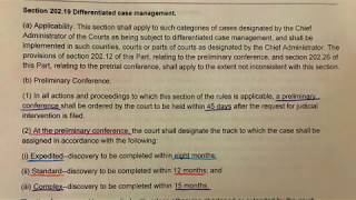 202.19 Differentiated Case Management- civil rules