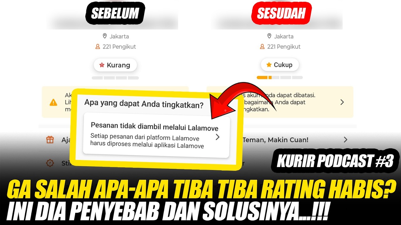 RATING AKUN LALAMOVE HABIS TIBA TIBA???  INI PENYEBAB DAN SOLUSINYA #lalamove #lalamoveindonesia
