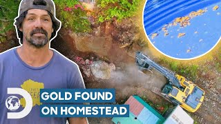 $1,000 Worth Of Gold Found Under 1Tonne Boulder! | Homestead Rescue