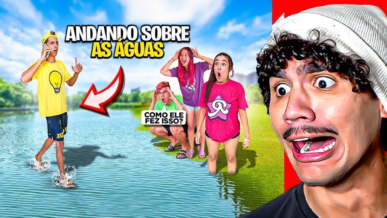 LEOZINHO TROLLOU OS ROSAS FINGINDO ANDAR SOBRE A ÁGUA