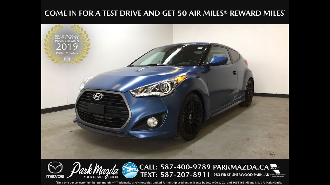 BLUE 2016 Hyundai Veloster RALLY EDI Review Sherwood Park Alberta - Park Mazda