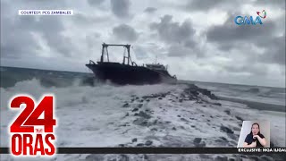 Barkong May Sakay Na Mga Tripulanteng Tsino, Sumadsad Sa Pier Sa San Felipe, Zambales | 24 Oras