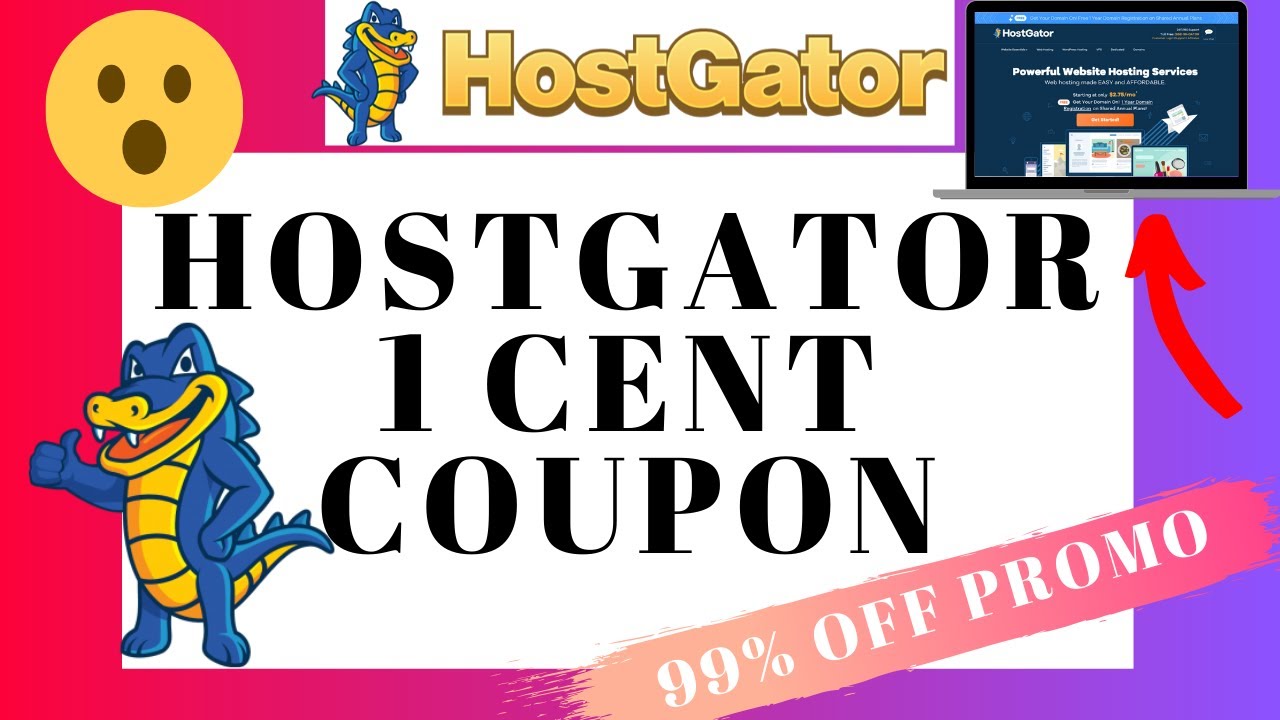 Hostgator 1 Cent Coupon Code (99% Off) | $0.01 Hosting Offer