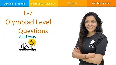 L-7 Olympiad Level Questions | Rational Number Class 7 | Aditi Vyas | TTB