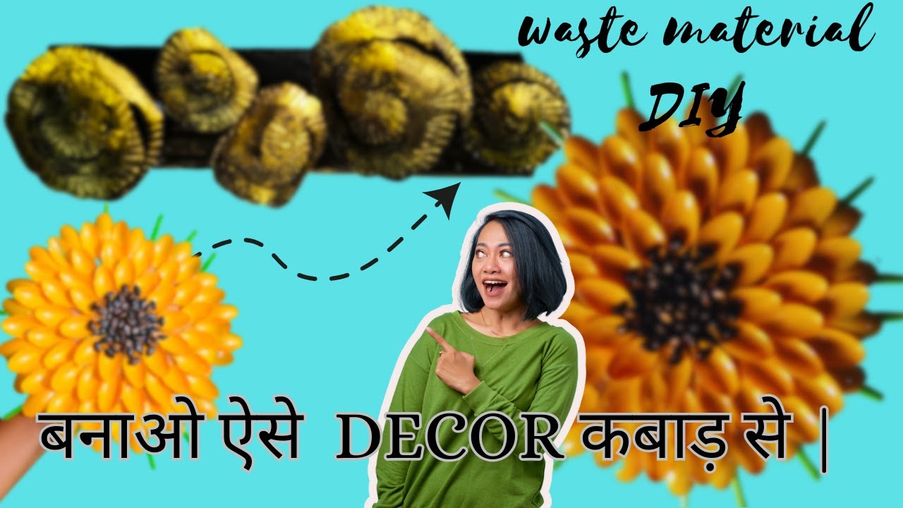How to make wall decor from waste material at home Best out of waste