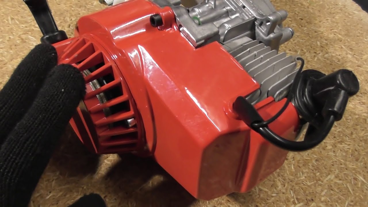 ENG02 Complete 2 Stroke 49 cc Single Cylinder Engine Transfer Box Minimoto Mini Dirt Bikes