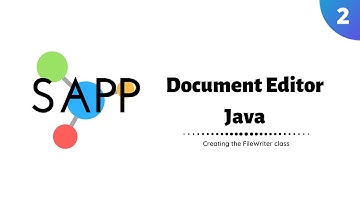 SAPP Coding Java Text Editor Tutorial #2 | Creating the FileWriter class