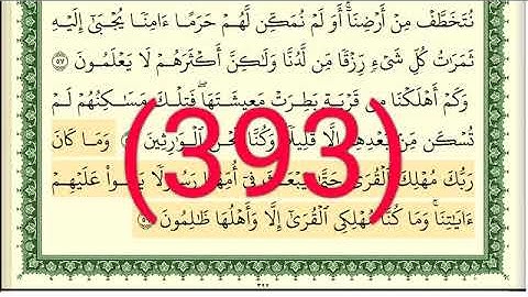 سورة   القصص رقم الصفحة 393 مجود بصوت القارئ الشيخ أيمن سويد حفظه الله