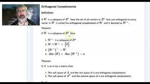 Orthogonal Complements