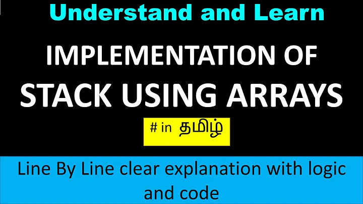 implementation of stack using array||in Tamil