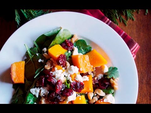 Butternut Squash Recipe: Roasted Butternut Squash and Spinach Salad