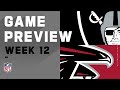 Las Vegas Raiders vs. Atlanta Falcons | Week 12 NFL Game Preview