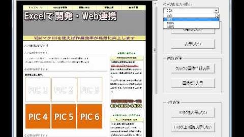 【Excel VBA Web連携 】ホームページ表示とズーム