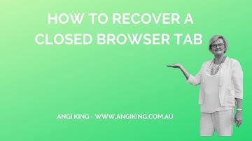 Tech Tip #65 - How to Recover a Closed Tab in a Browser