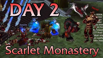 Day 2: Scarlet Monastery | Journey to World First 60 Shaman (WoW Classic)