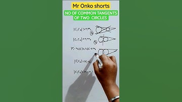 No of common tangents to two circles📝 #circles #tangents #mathematics #maths #viral @MrOnkoshorts