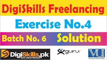 Digi Skills Freelancing Exercise 4 Solution Batch 6 FRL101 Exercise No 4 Batch 6 Solution Batch 7