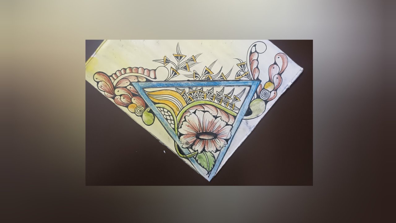 zentangle art | flower art | step by step | for beginners 