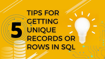 Top 5  Tips for Getting Unique Records or Rows in SQL | Oracle Database Interview Questions