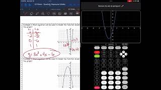 8.3B Notes - Quadratic Regressions
